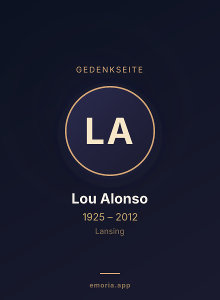 Gedenkportrait von Lou Alonso