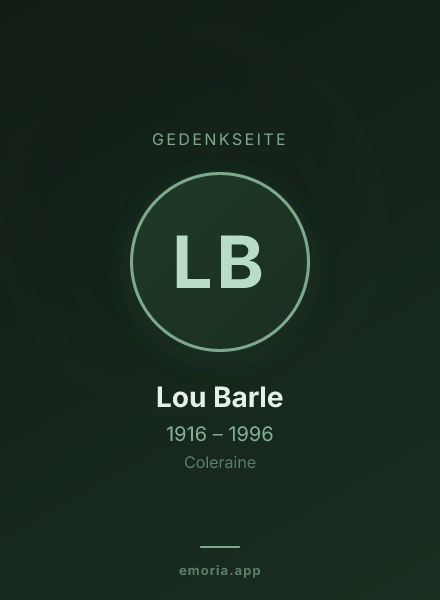 Gedenkportrait von Lou Barle