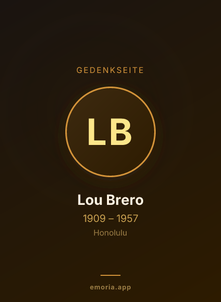 Gedenkportrait von Lou Brero