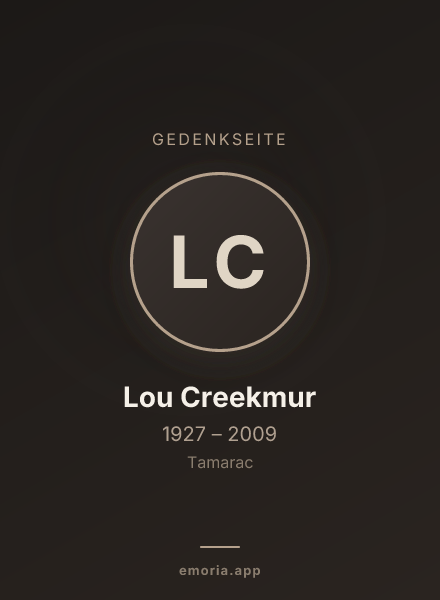 Gedenkportrait von Lou Creekmur
