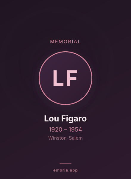 Memorial portrait of Lou Figaro