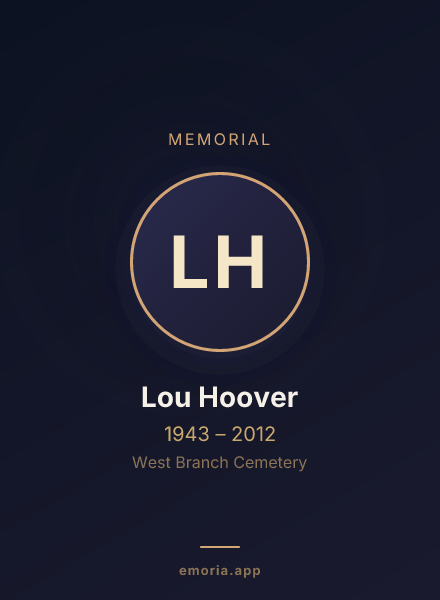 Memorial portrait of Lou Hoover