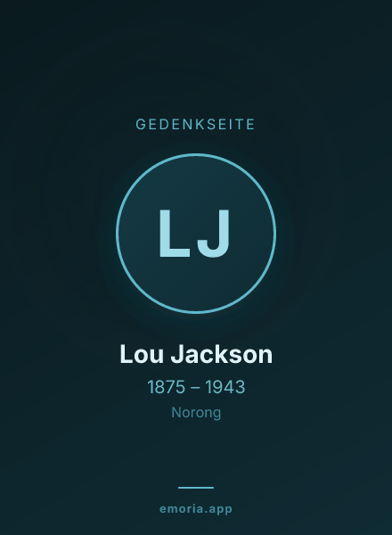 Gedenkportrait von Lou Jackson