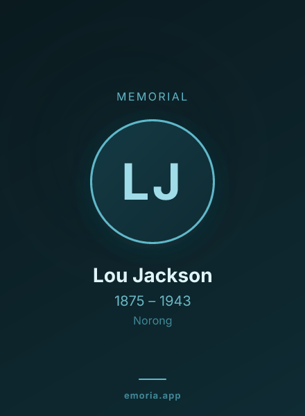 Memorial portrait of Lou Jackson