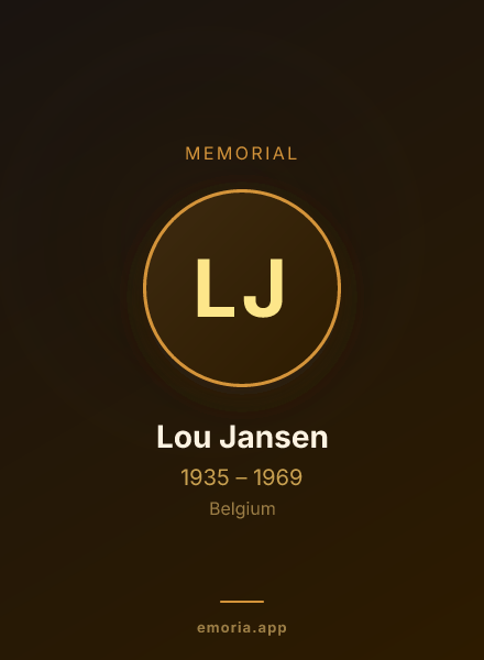 Memorial portrait of Lou Jansen