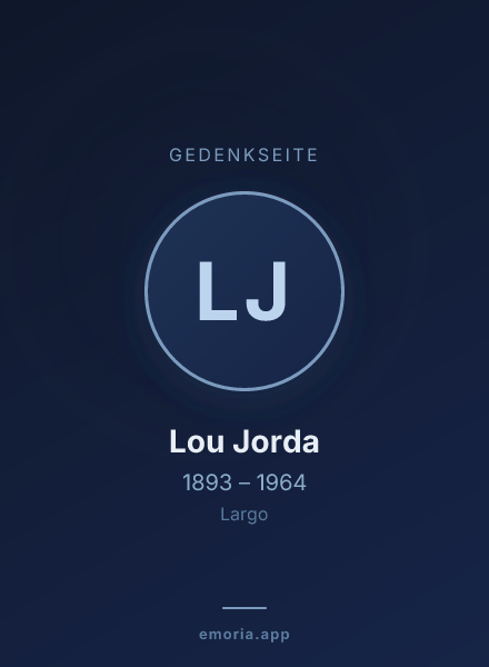 Gedenkportrait von Lou Jorda