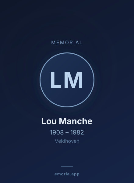 Memorial portrait of Lou Manche