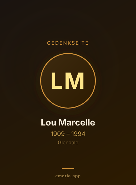Gedenkportrait von Lou Marcelle