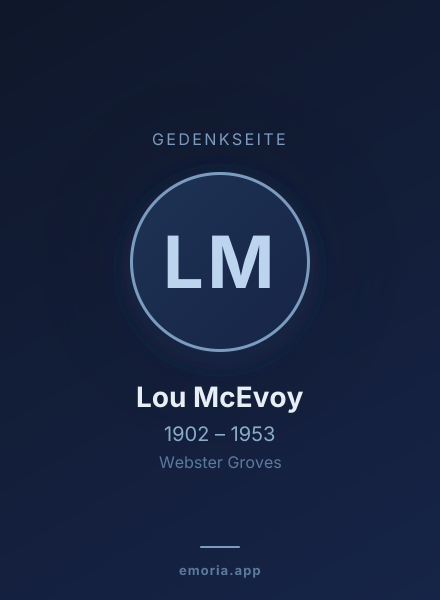 Gedenkportrait von Lou McEvoy