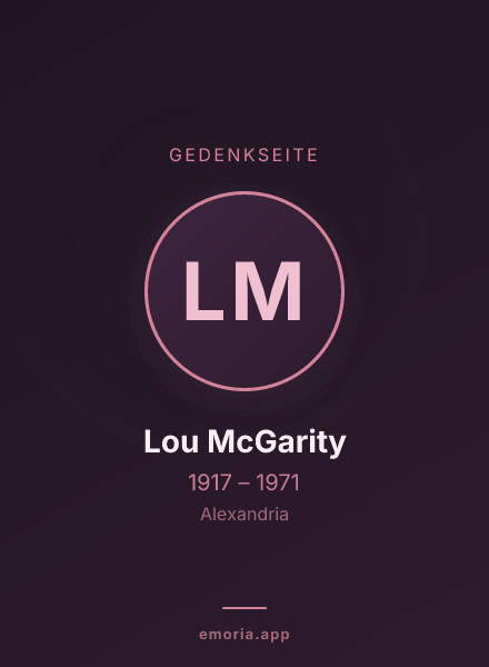 Gedenkportrait von Lou McGarity