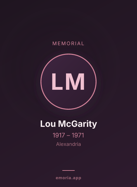 Memorial portrait of Lou McGarity