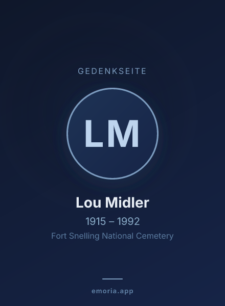 Gedenkportrait von Lou Midler