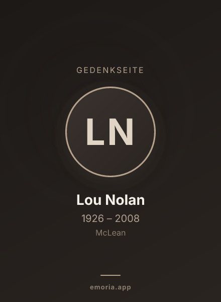 Gedenkportrait von Lou Nolan