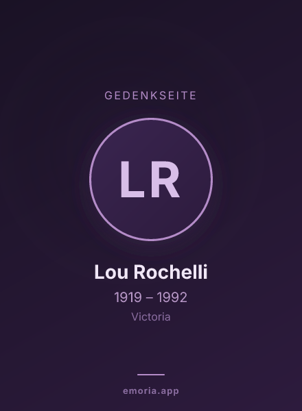 Gedenkportrait von Lou Rochelli