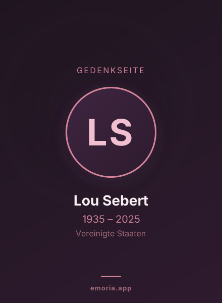 Gedenkportrait von Lou Sebert