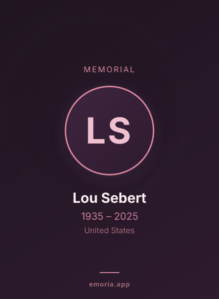 Memorial portrait of Lou Sebert
