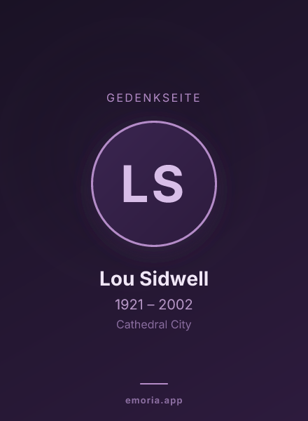 Gedenkportrait von Lou Sidwell