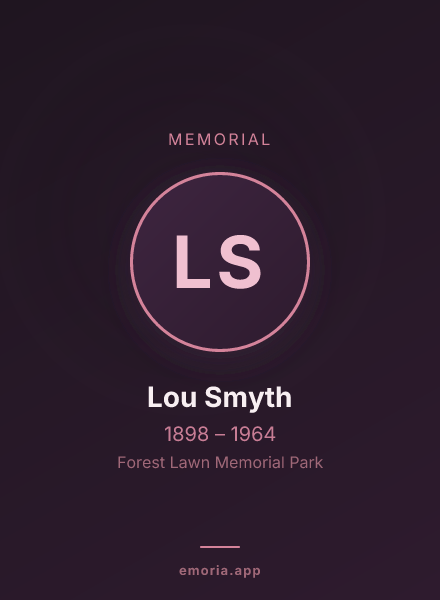 Memorial portrait of Lou Smyth