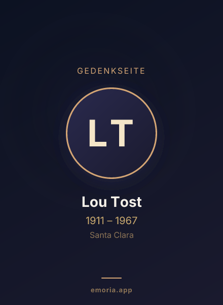 Gedenkportrait von Lou Tost