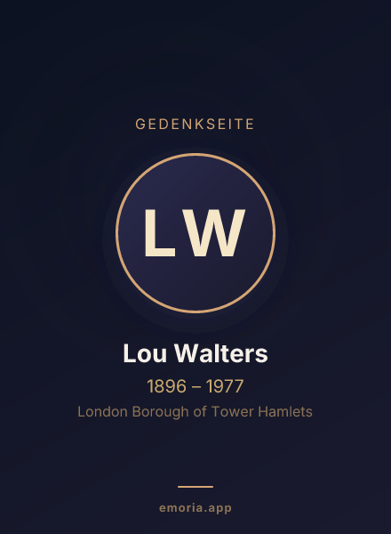 Gedenkportrait von Lou Walters