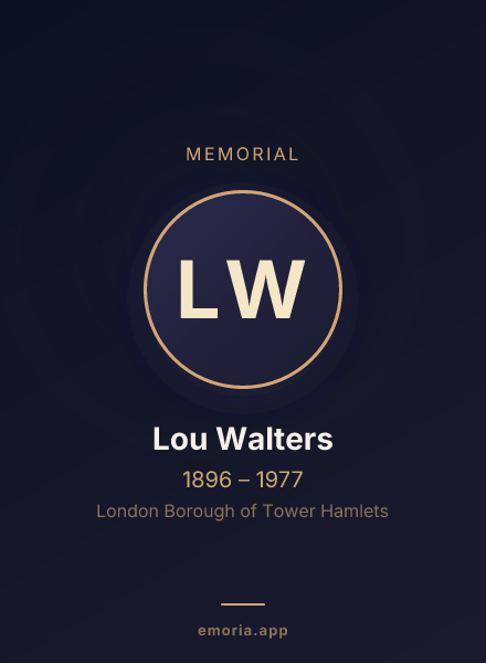 Memorial portrait of Lou Walters