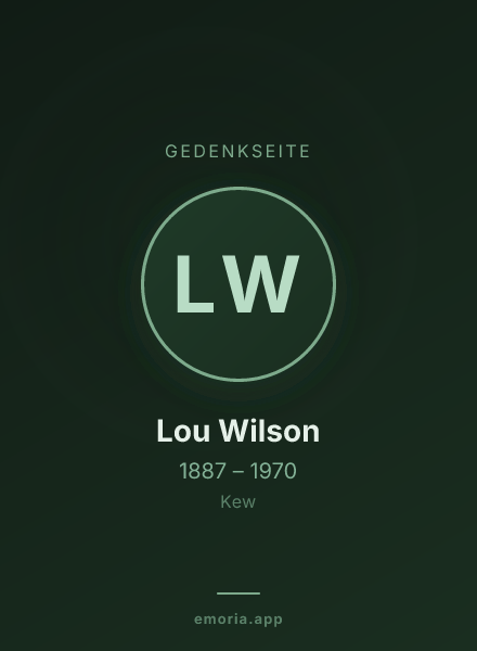 Gedenkportrait von Lou Wilson