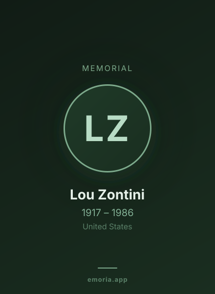 Memorial portrait of Lou Zontini