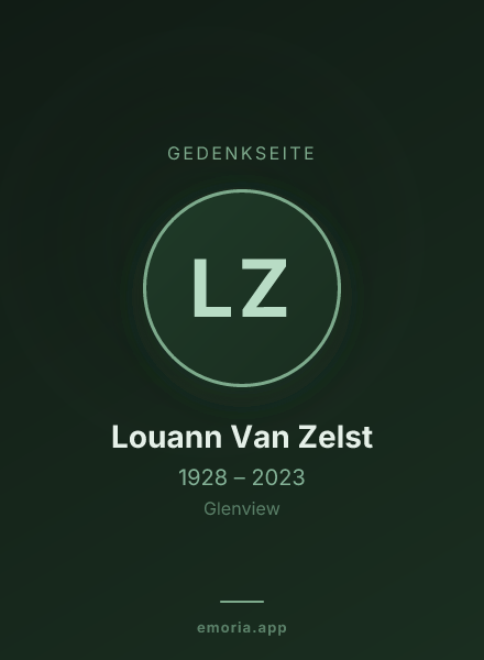 Gedenkportrait von Louann Van Zelst