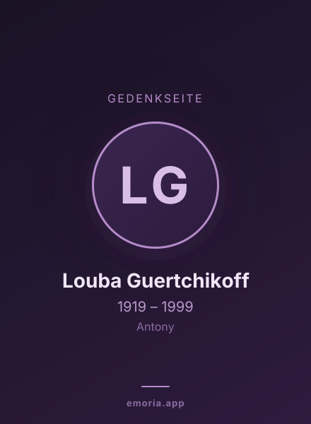 Gedenkportrait von Louba Guertchikoff