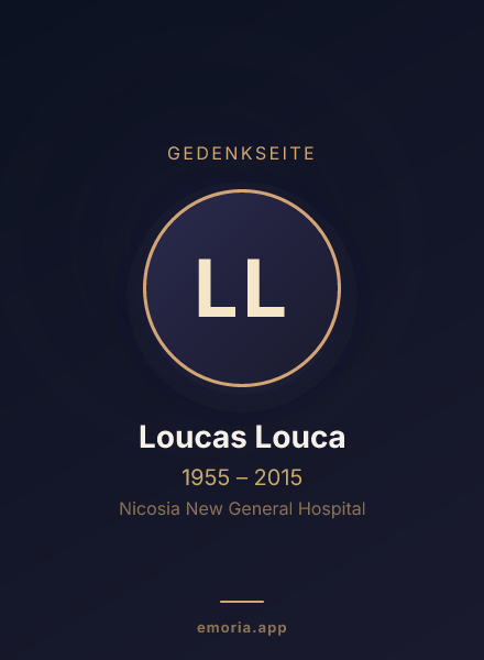 Gedenkportrait von Loucas Louca