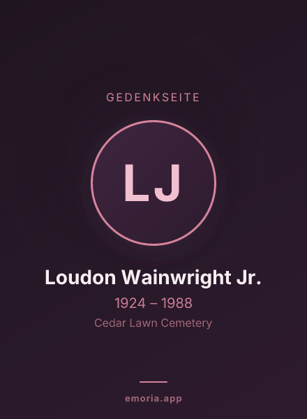 Gedenkportrait von Loudon Wainwright Jr.
