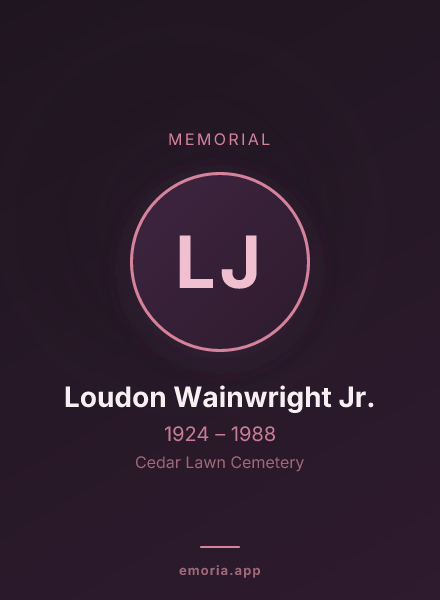 Memorial portrait of Loudon Wainwright Jr.