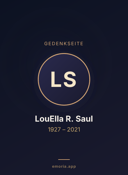 Gedenkportrait von LouElla R. Saul