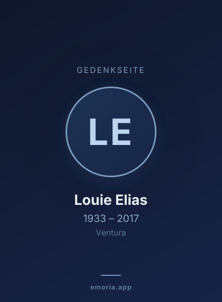 Gedenkportrait von Louie Elias