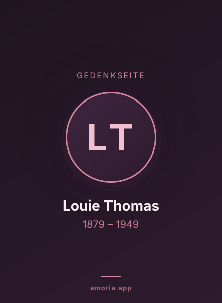 Gedenkportrait von Louie Thomas