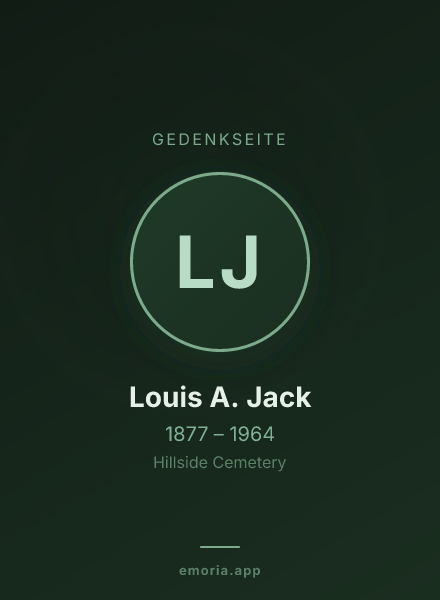 Gedenkportrait von Louis A. Jack