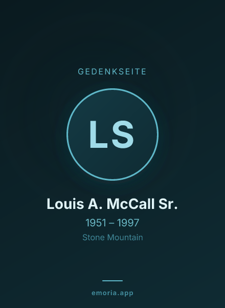 Gedenkportrait von Louis A. McCall Sr.