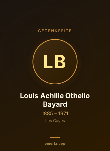 Gedenkportrait von Louis Achille Othello Bayard