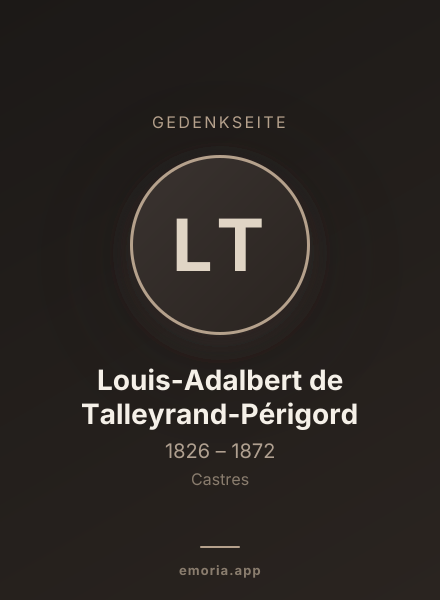Gedenkportrait von Louis-Adalbert de Talleyrand-Périgord