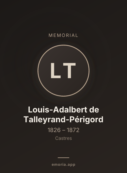 Memorial portrait of Louis-Adalbert de Talleyrand-Périgord