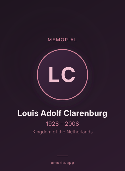 Memorial portrait of Louis Adolf Clarenburg