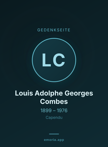 Gedenkportrait von Louis Adolphe Georges Combes