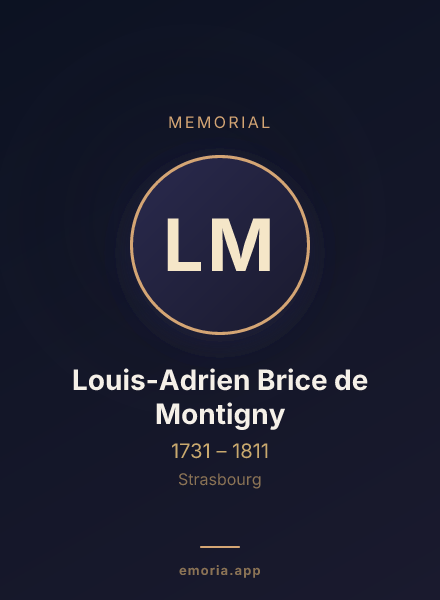 Memorial portrait of Louis-Adrien Brice de Montigny