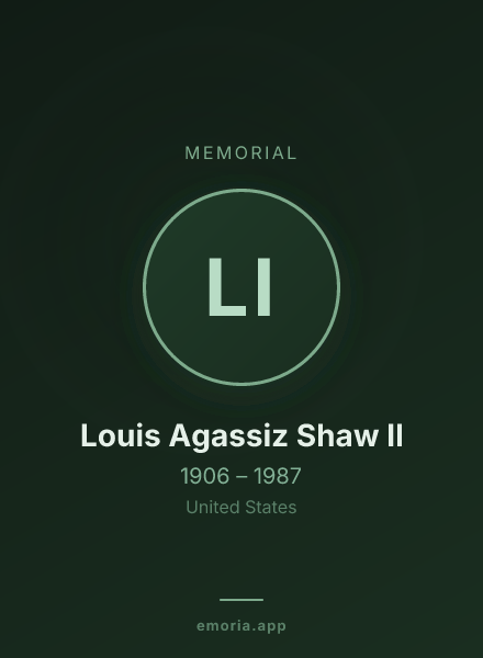 Memorial portrait of Louis Agassiz Shaw II