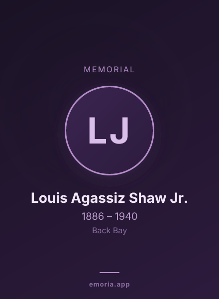 Memorial portrait of Louis Agassiz Shaw Jr.