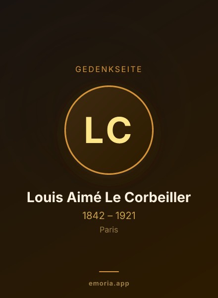 Gedenkportrait von Louis Aimé Le Corbeiller