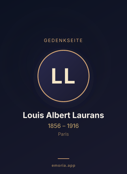 Gedenkportrait von Louis Albert Laurans