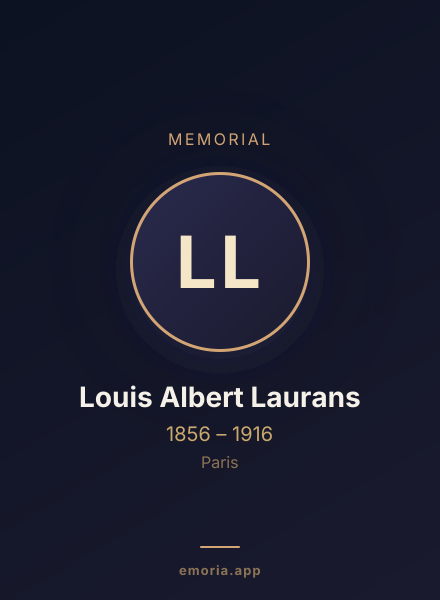 Memorial portrait of Louis Albert Laurans