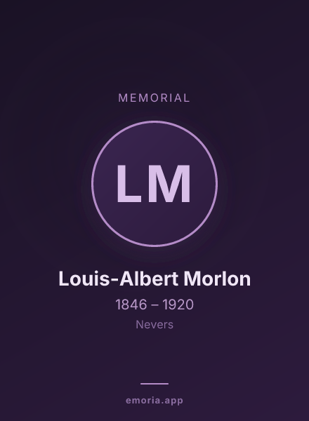 Memorial portrait of Louis-Albert Morlon