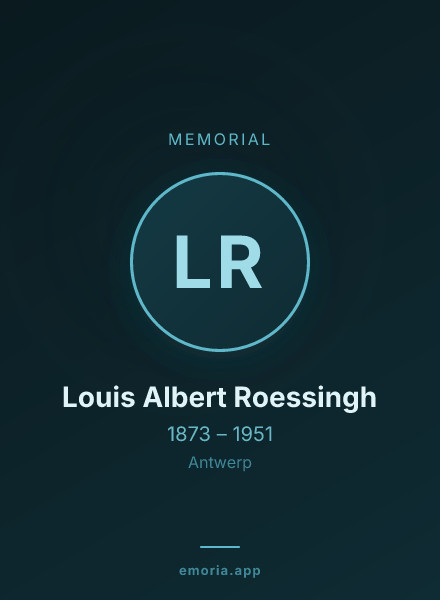 Memorial portrait of Louis Albert Roessingh